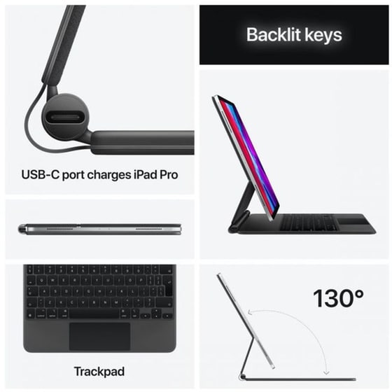 Apple Magic Keyboard για iPad Pro 11" & iPad Air 11" (GR) - Μαύρο image 8