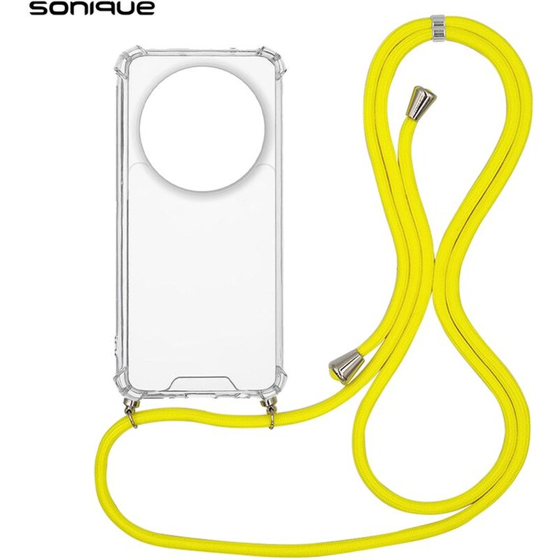 Θήκη Σιλικόνης Με Κορδόνι Sonique Armor Clear Xiaomi Xiaomi 14 Ultra Κίτρινο
