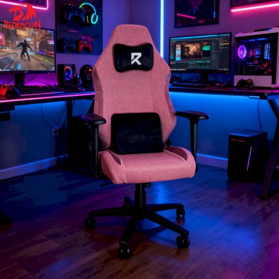 Καρέκλα Gaming Redragon C323 Υφασμάτινη Ροζ image 7