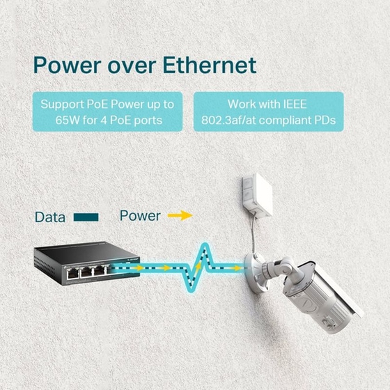 TP-LINK TL-SG1005P L2 Switch με 5 Θύρες Ethernet image 2