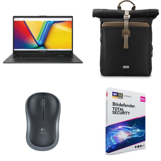 Asus Vivobook Go 15 90NB0ZR2-M041L0 15.6" FHD IPS (AK11/8GB/512 GB SSD/Radeon Graphics/Win11Home) + Τσάντα Laptop Hama Silvan 16.2'' + Logitech M185 + Antivirus Bitdefender image 0