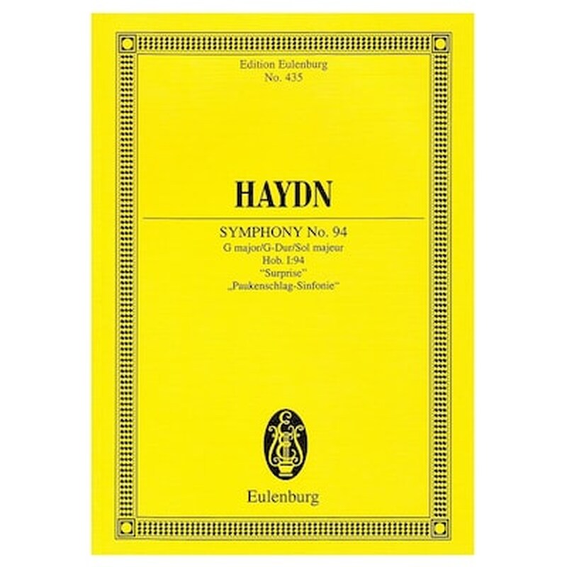 EDITIONS EULENBURG Βιβλίο Για Σύνολα Editions Eulenburg Haydn - Symphony Nr.94 In G Major surprise [pocket Score]