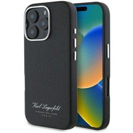 Θήκη Apple iphone 16 Pro Max - Karl Lagerfeld Grained PU Hotel RSG - Μαύρο