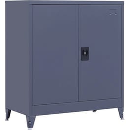 Ντουλάπα Vesta Δίφυλλη Μεταλλική 90x45x101cm - Ανθρακί