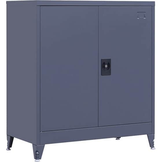 Ντουλάπα Vesta Δίφυλλη Μεταλλική 90x45x101cm - Ανθρακί image 0
