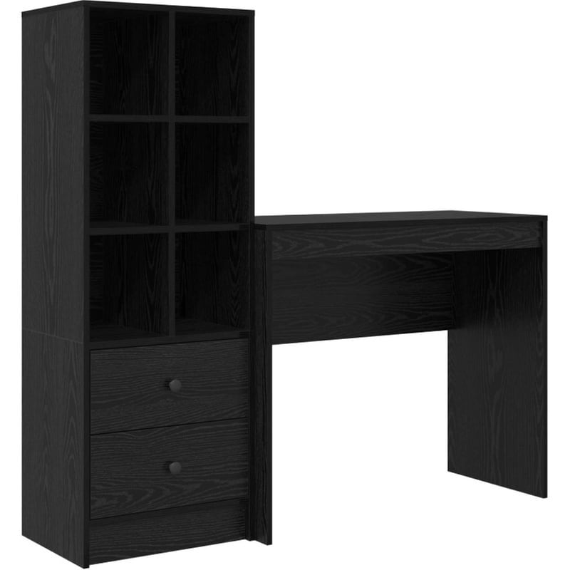 Γραφείο VidaXL 135,5x40x127 cm - Μαύρη Οξιά (2 τεμ.)