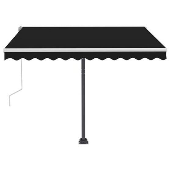 Τέντα Vidaxl Συρόμενη Χειροκίνητη με LED 300x250cm - Ανθρακί image 5