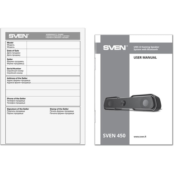 Ηχεία 2.0 Sven 450 2x5 W - Μαύρα image 6