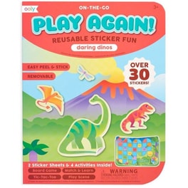 Παιχνιδοβιβλίο με αυτοκόλλητα 12 Εποχές Ooly Play Again Daring Dinos