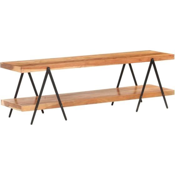 Έπιπλο Τηλεόρασης VidaXL από Ξύλο 160x40x50cm - Καφέ/Μαύρο image 7