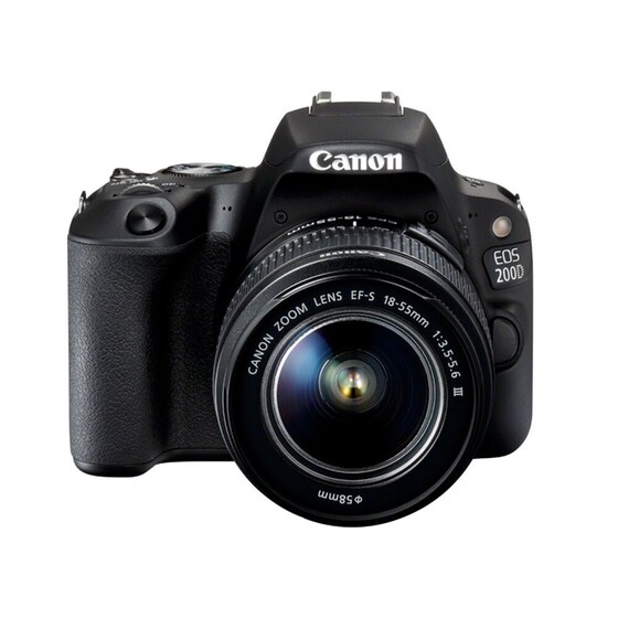 DSLR Canon EOS 200D & Φακός 18-55mm DC - Μαύρο image 1