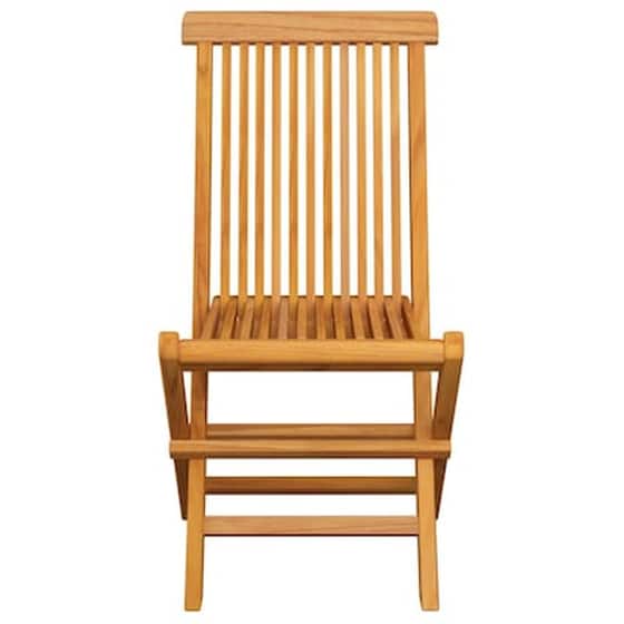 Καρέκλες Κήπου Vidaxl από Μασίφ Ξύλο Teak με Γκρι Μαξιλάρια 2 Τεμ. 47x60x89cm - Καφέ image 4