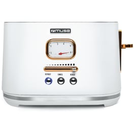 MUSE MS-130 W 2 Θέσεων 1000W Λευκό Φρυγανιέρα