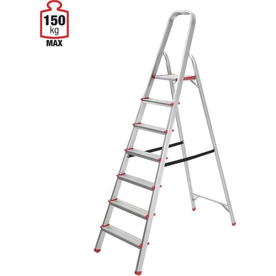 Vesta Σκάλα Aλουμινίου 6+1 Σκαλιά 49x121.5x186cm Αντοχής150kg Βάρους 4.3kg με Ιμάντα image 2