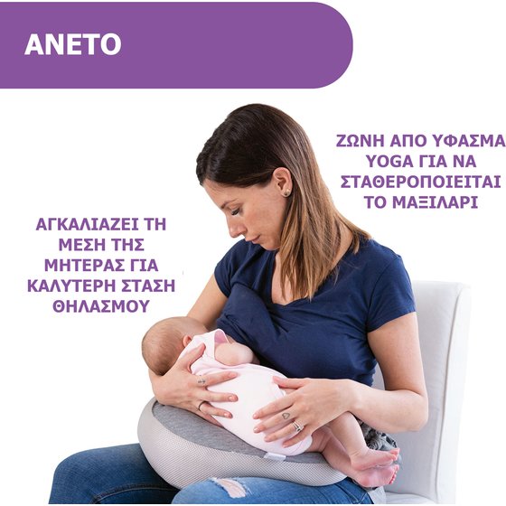 Chicco Μαξιλάρι Θηλασμού Boppy Πάντα Μαζί Σου - Γκρι image 4