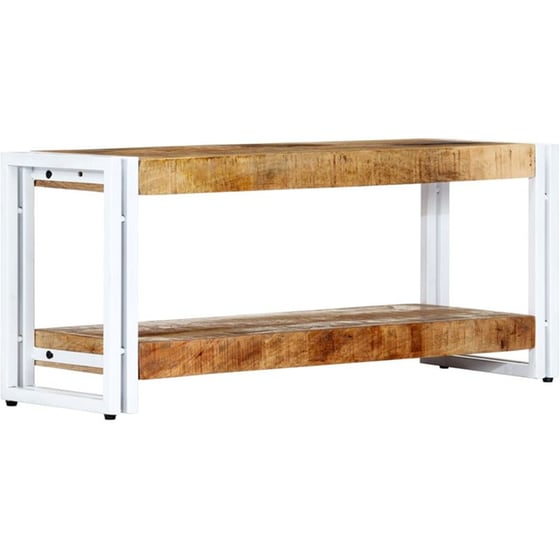 Έπιπλο Τηλεόρασης VidaXL από Ξύλο 90x30x40cm - Καφέ/Λευκό image 10