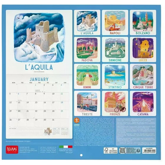 Ημερολόγιο Τοίχου Legami 2026 Italy 30x29cm image 2
