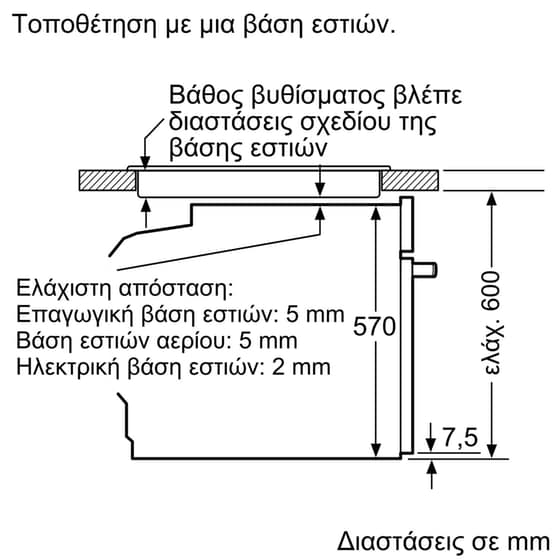 BOSCH HBA572BB4  71 Lt Μαύρο Εντοιχιζόμενος Φούρνος Άνω Πάγκου image 8
