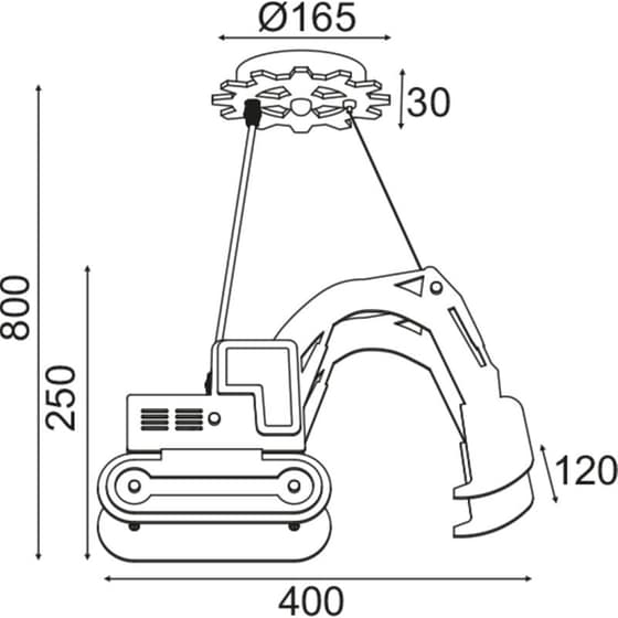 Παιδικό Φωτιστικό Οροφής Aca Vroom ZM511P40Y - Κίτρινο image 1