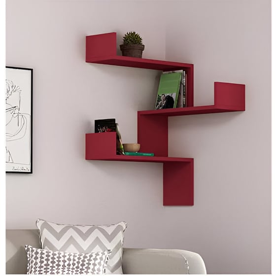 Ραφιέρα Shally Dogan Γωνιακή από Μελαμίνη 60x22x90 cm - Κόκκινη image 1