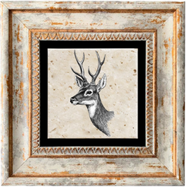 Vintage Κάδρο 24Mall Ελάφι 20x20 cm