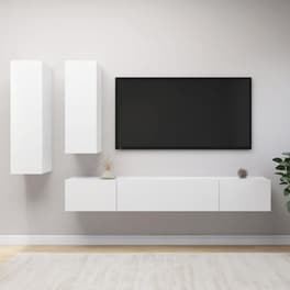 Έπιπλα Τηλεόρασης Vidaxl 4 Τμχ 100x30x30 cm - Λευκό
