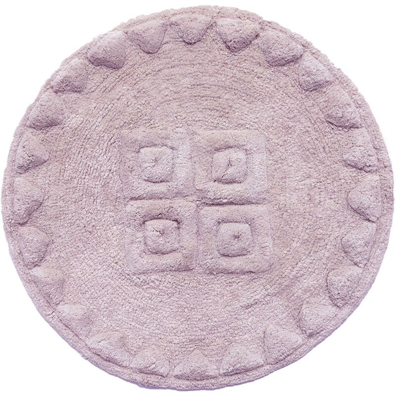 Πατάκι Μπάνιου Palamaiki Maya Στρογγυλό Βαμβακερό 70 cm – Ροζ