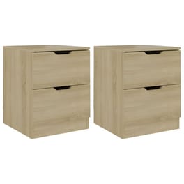 Κομοδίνο Vidaxl Από Μοριοσανίδα 2τμχ 40x40x50 cm - Sonoma Δρύς