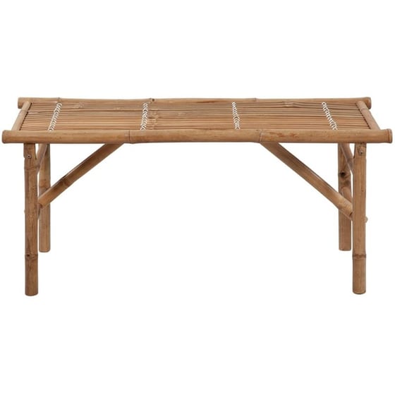 Παγκάκι Κήπου VidaXL με Μαξιλάρι από Μπαμπού 118x38x45 cm - Καφέ/Μπλε image 2