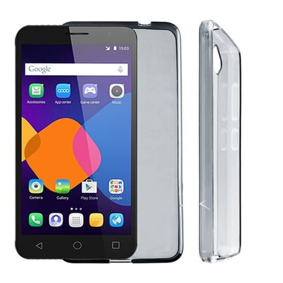 Θήκη Alcatel Pixi 3 - Volte-Tel Back Cover Σιλικόνης - Διάφανη Γκρι image 0