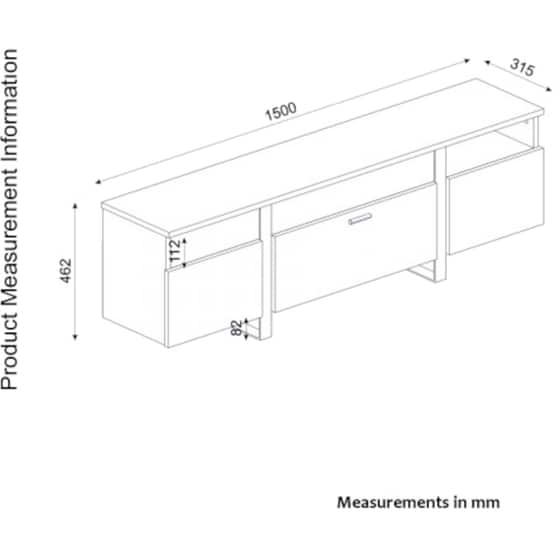 Έπιπλο Τηλεόρασης 24Mall Franco από Μοριοσανίδα 150x31.5x46.2 cm - Πολυχρωμό image 5
