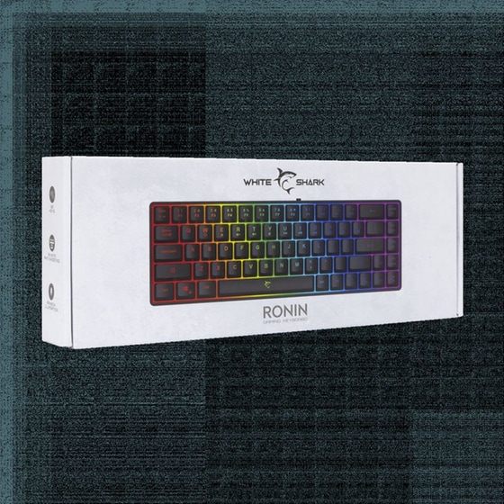 White Shark Gk-2201b Gaming Ενσύρματο Πληκτρολόγιο με RGB φωτισμό Μαύρο (US) image 4