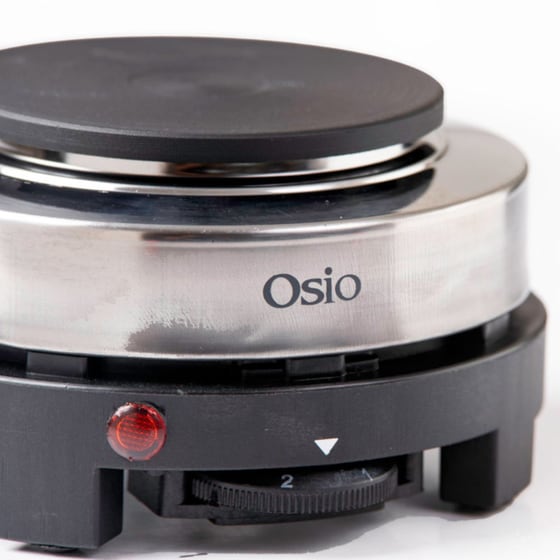 Επιτραπέζια Εστία Ηλεκτρική OSIO OHP-2410 500 W Ασημί image 3