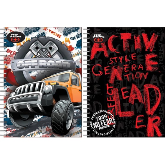 Τετράδιο Σπιράλ No Fear Α4 2 Θεμάτων No Fear Off Road-Active (1 Τεμάχιο) image 0