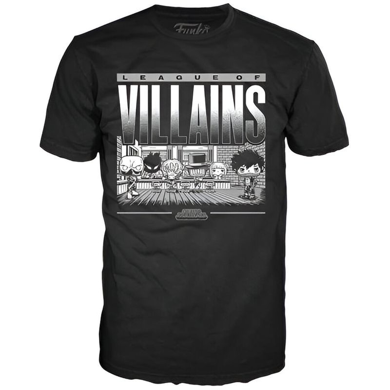 FUNKO Funko Pop! Tee My Hero Academia - Villains Μαύρο T-Shirt (L)