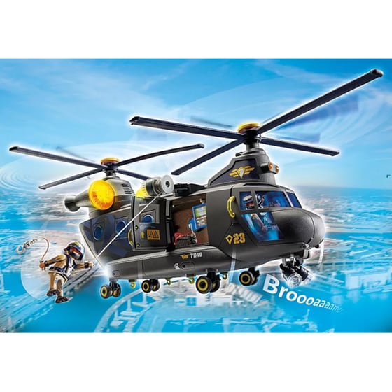 PLAYMOBIL® City Action Ελικόπτερο Ειδικών Δυνάμεων με Δύο Έλικες (71149) image 1