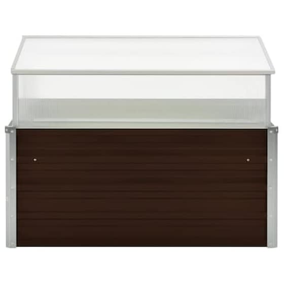 Vidaxl Θερμοκήπιο Σπορείο Καφέ 100x100x85 Εκ. Από Γαλβανισμένο Χάλυβα image 4