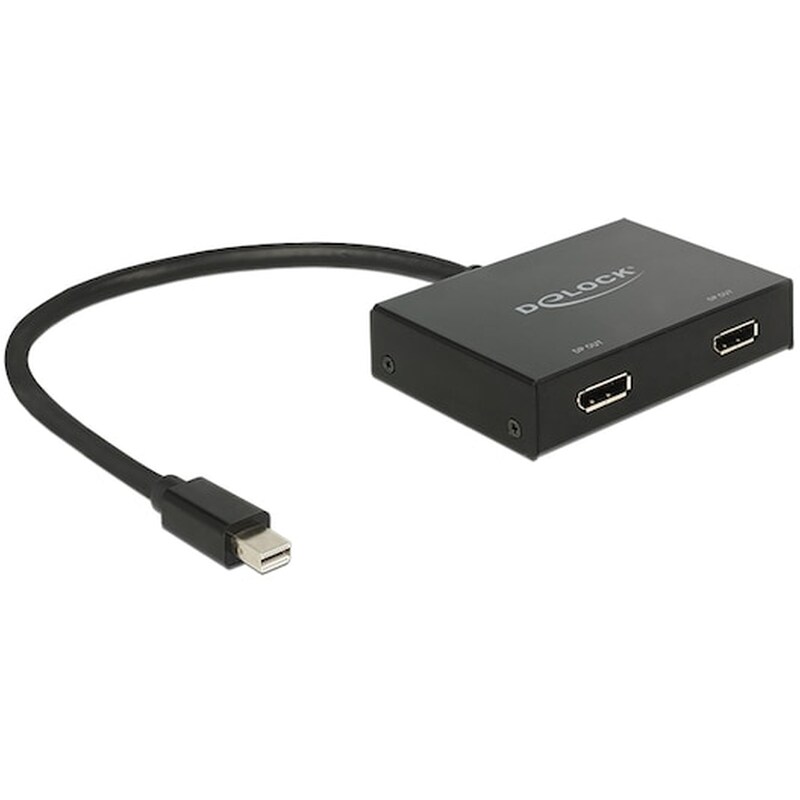 Delock 87695 Προσαρμογέας Καλωδίου Βίντεο 0,3 M Mini Displayport 2 X Displayport Μαύρος (μαύρο)