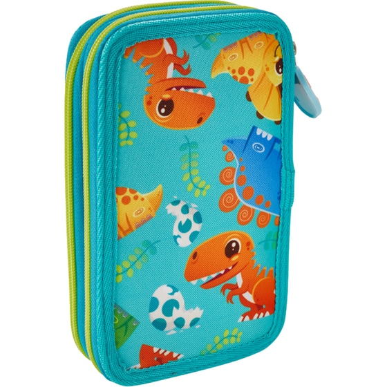 Κασετίνα Παραλληλόγραμμη Γεμάτη Coolbee Dino Διπλή image 1