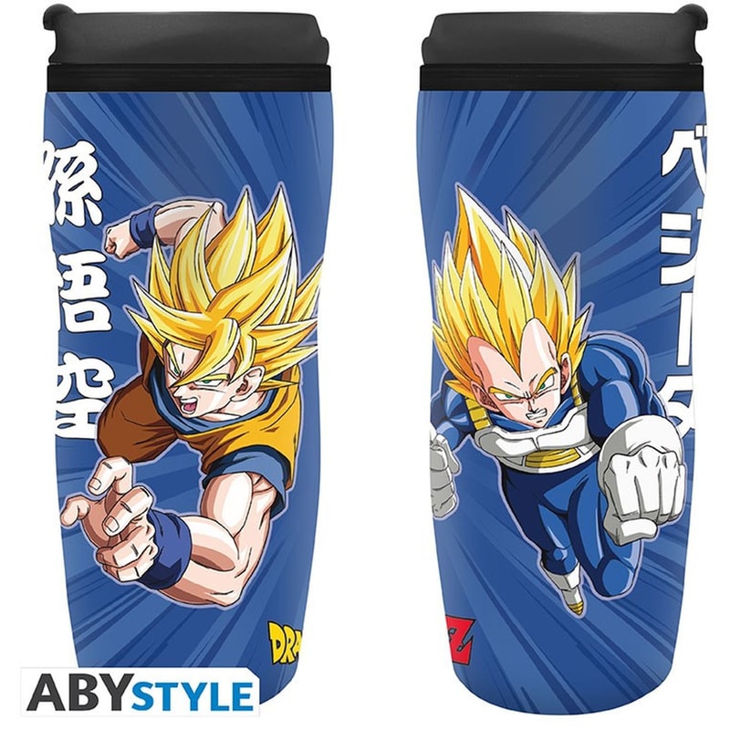 ABYSSE CORP Θερμός Πλαστικό Abysse Corp Dragon Ball DBZ/Goku Vegeta Travel Mug 355ml