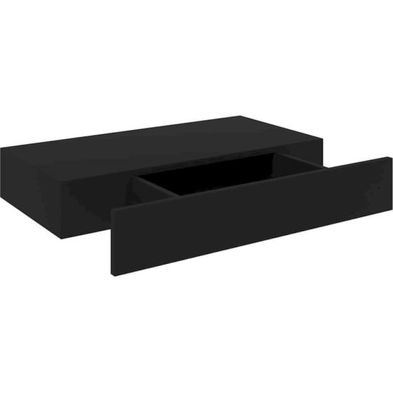 Ράφι Τοίχου VidaXL από MDF 48x25x8 cm - Μαύρο image 3