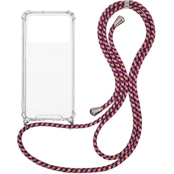 Θήκη Xiaomi Poco X4 Pro 5G - Sonique Armor Clear Με Κορδόνι - Μπορντό image 0