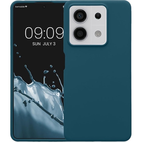 Θήκη Xiaomi Redmi Note 13 5G - KWmobile Soft Flexible Rubber Cover Σιλικόνης - Teal Matte image 0