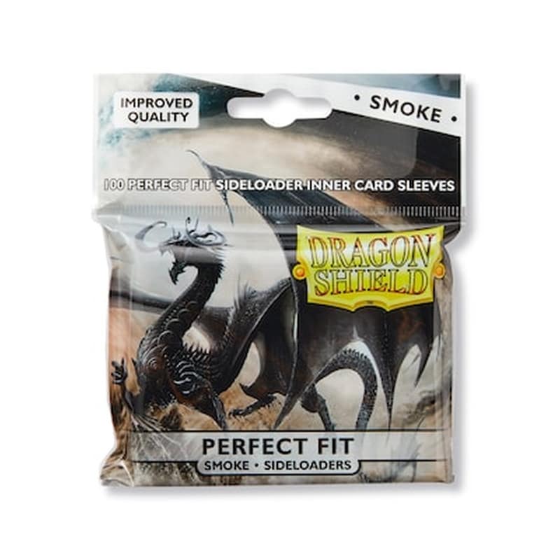 Dragon Shield Sleeves Perfect Fit Smoke Side Loading (100)