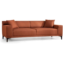Τριθέσιος Καναπές 24Mall Sasso 212x86 cm - Πορτοκαλί