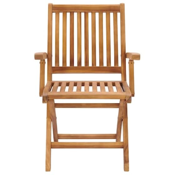 Vidaxl Καρέκλες Κήπου 2 Τεμ. Από Μασίφ Ξύλο Teak Με Μαύρα Μαξιλάρια image 4