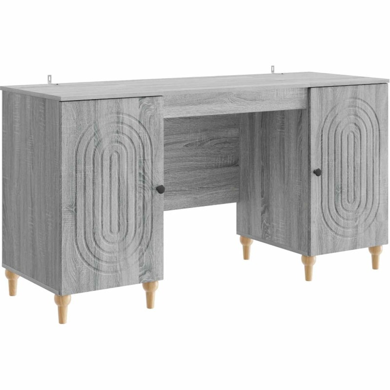 Γραφείο VidaXL από Επεξεργασμένο Ξύλο 142,5x50x75 cm - Γκρι Sonoma
