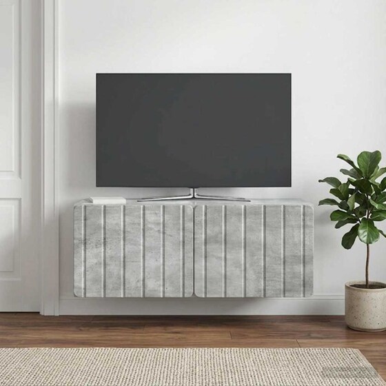 Επιτοίχιο Έπιπλο Τηλεόρασης VidaXL 78.5x31x30 cm - Γκρι image 3