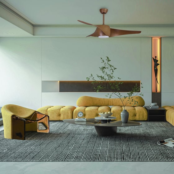 EUROLAMP 300-25047 Ανεμιστήρας Οροφής Με Φως Led  Τηλεχειριστήριο 132εκ. 55W image 1