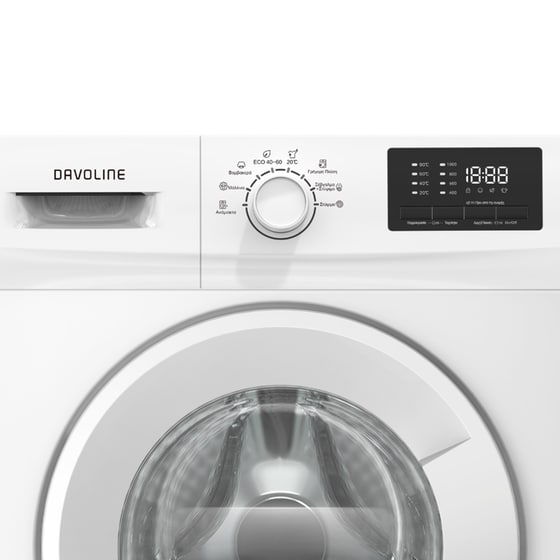 DAVOLINE N06FD 6 kg 1.000 Στροφές - Λευκό Πλυντήριο Ρούχων image 2